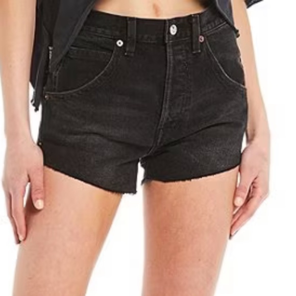 Free People Taliesin Cut Off Shorts Washed Black - Picture 3 of 3